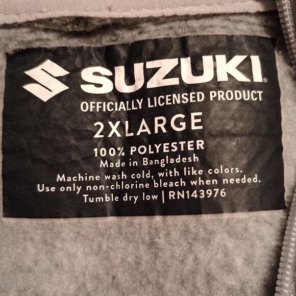 Suzuki Fleece 1/4 Zip Pullover Sweater 2XL Officially Licensed Warm Durable - Picture 5 of 8